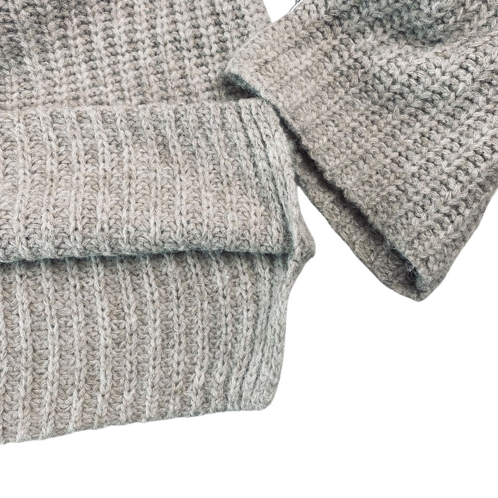 Banana Republic Textured Funnel-Neck Pullover In Oatmeal Size S - Picture 6 of 8